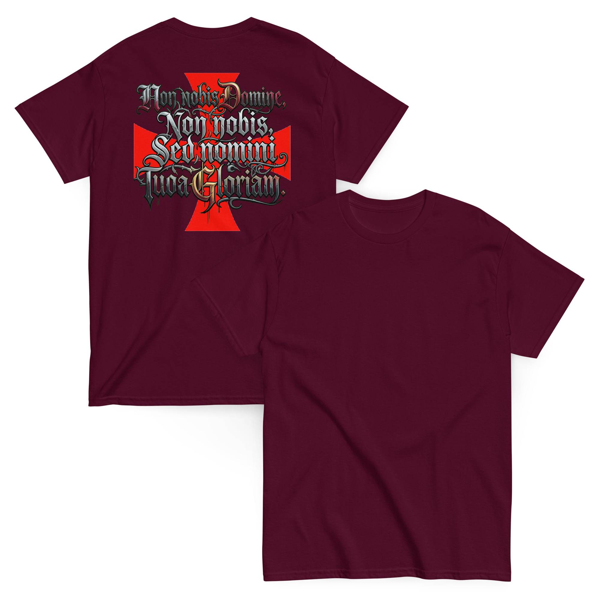 Camiseta Templarios "Non Nobis Domine" clásica unisex