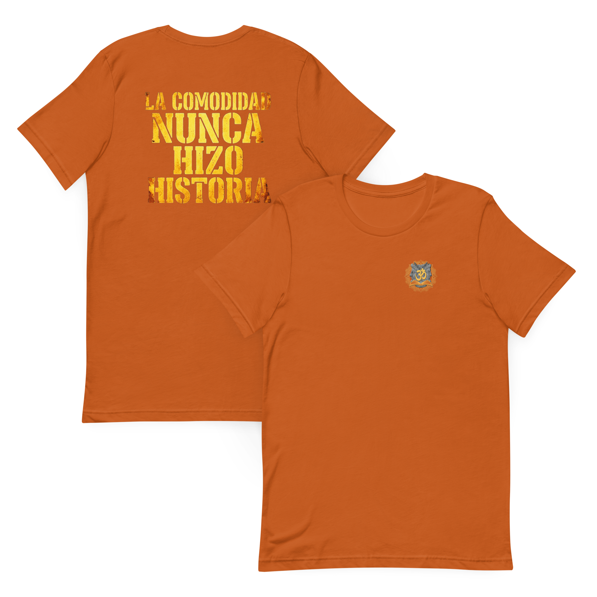 Camiseta Veda de manga corta unisex "La comodidad nunca hizo historia" - Imagen 8