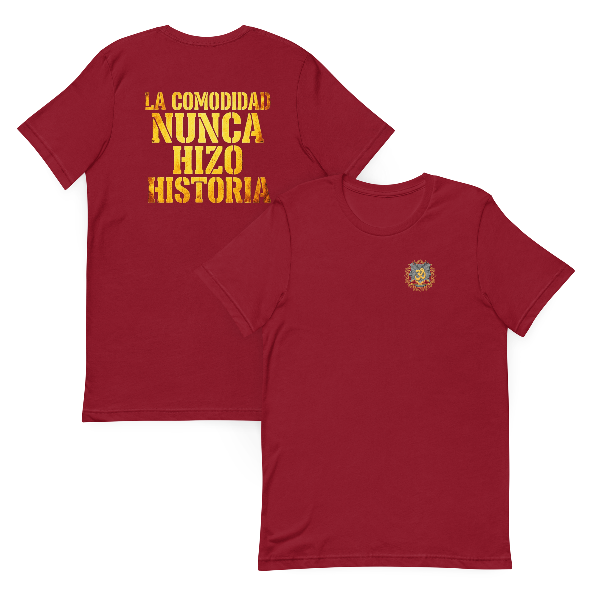 Camiseta Veda de manga corta unisex "La comodidad nunca hizo historia" - Imagen 3