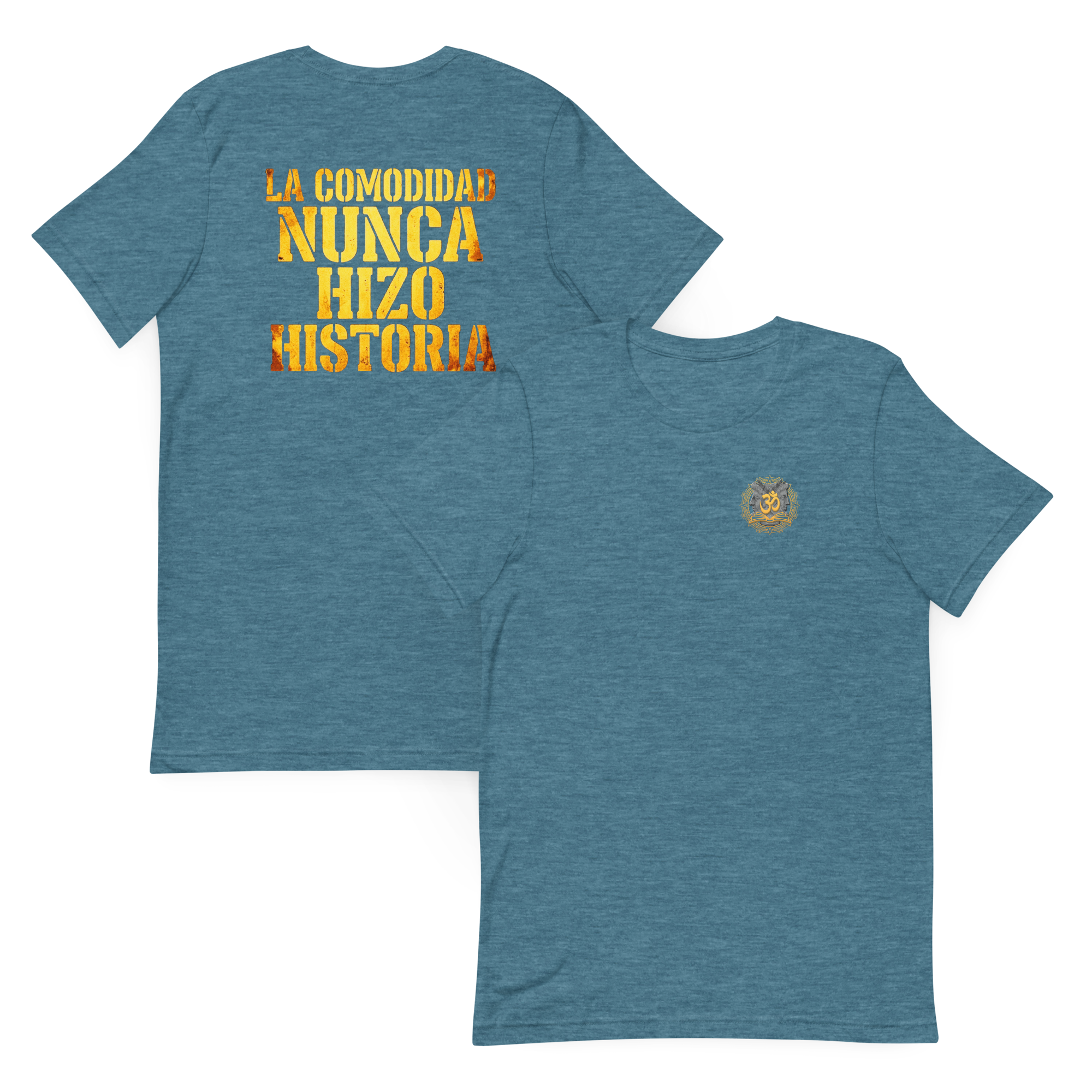 Camiseta Veda de manga corta unisex "La comodidad nunca hizo historia" - Imagen 9
